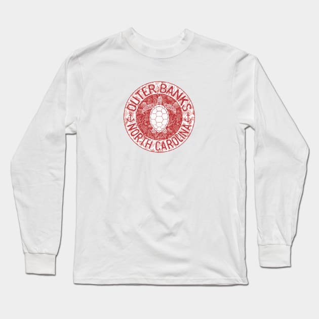 Outer Banks, North Carolina, Sea Turtle Long Sleeve T-Shirt by jcombs